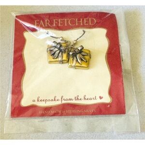 Vintage 1998 FAR FETCHED
Christmas Gifts Sterling Silver Brass
Pierced Earrings